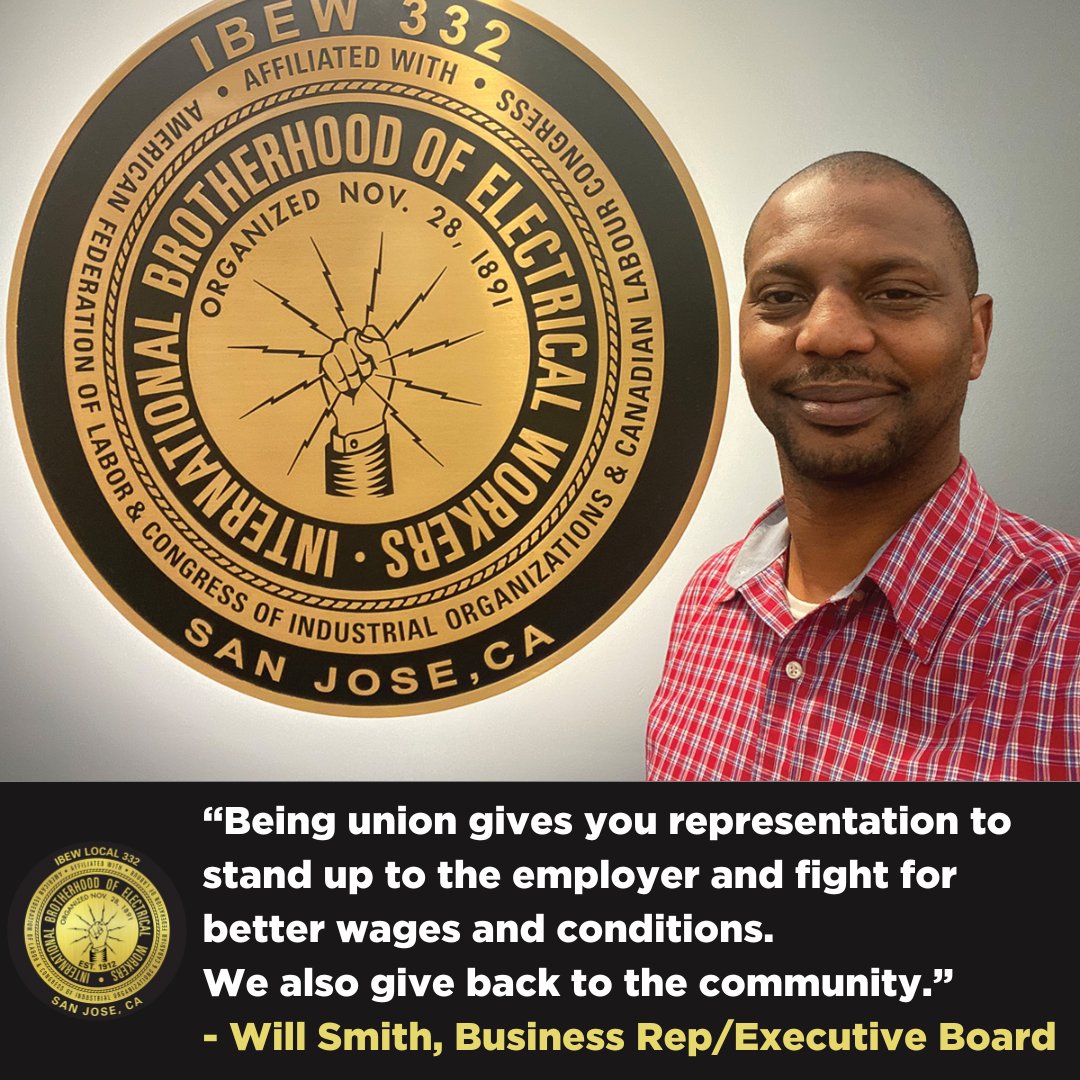 "I greatly appreciate when a member I have helped thanks me or sees me out in public and introduces me to friends and family: 'Hey, this is Will Smith, my union rep.' The love that I feel always gives me a sense of joy, pride, and honor."
ibew332.org/newsletter/fal…