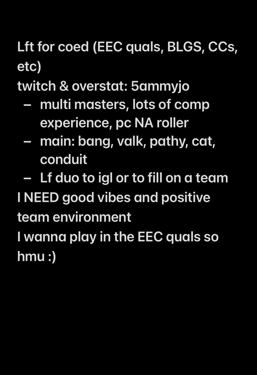 wanna grind coed with women’s comp dying out 🥲🫡 

rts &amp; vouches appreciated