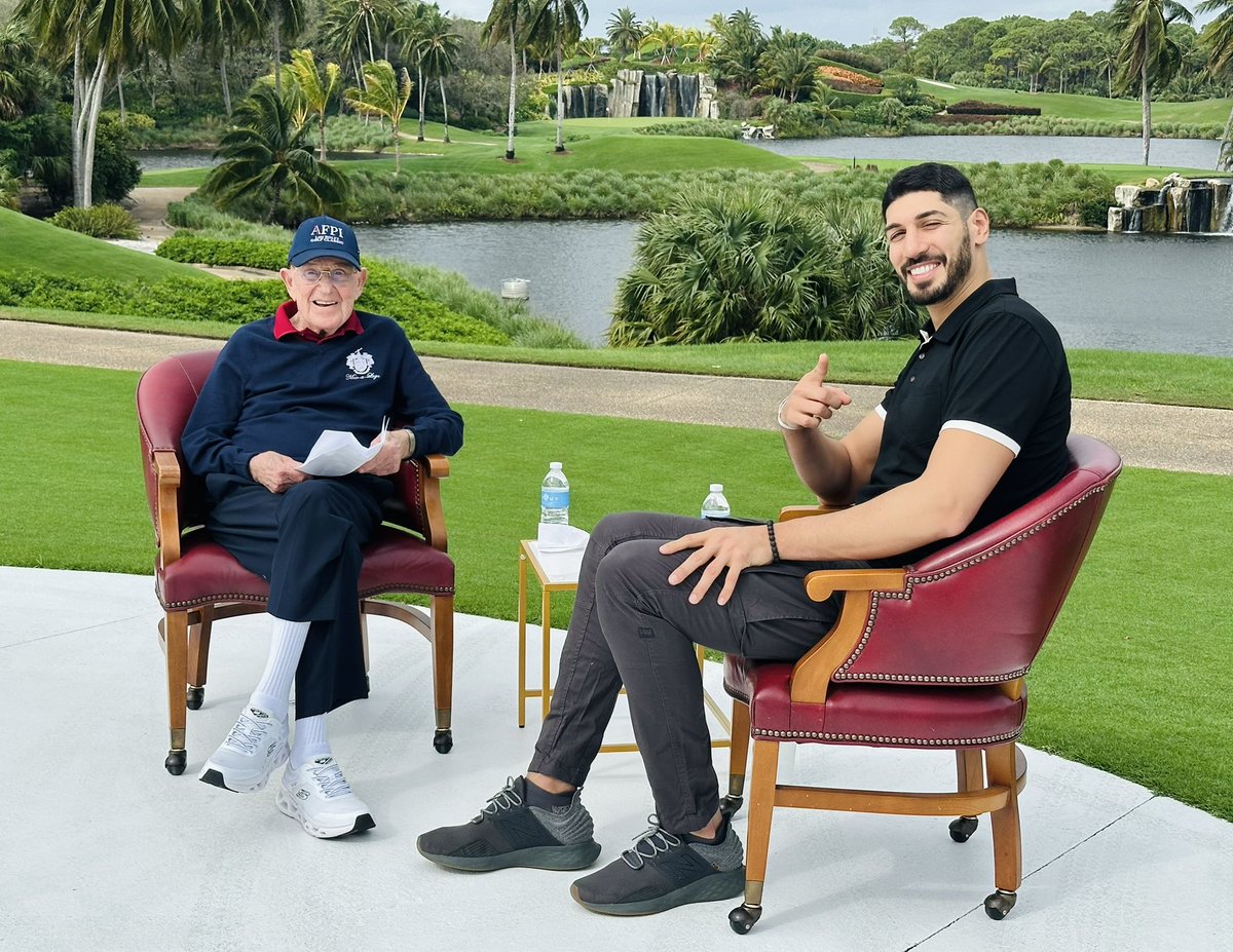 Today, I’m celebrating <a href="/A1Policy/">America First Policy Institute</a>’s 4th annual Lou Holtz Golf Classic with my friend <a href="/EnesFreedom/">Enes Kanter FREEDOM</a>. 

Enes is a former NBA star and human rights activist who lost his NBA career for speaking out against human rights violations in China.

You won’t want to miss this episode!