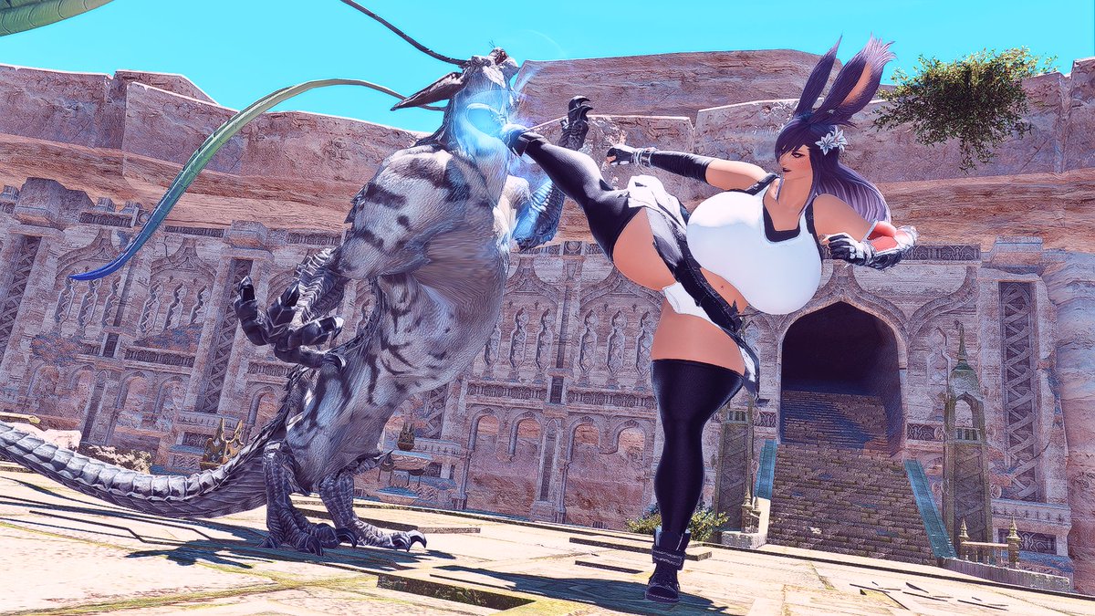 WarrulWP's tweet photo. Went training against a pair of fierce coeurls at the temple of the fist with @NativeAuriXIV 
They didn't stand a chance against us!
Set 1/2 https://t.co/qNgh4oL0Hn