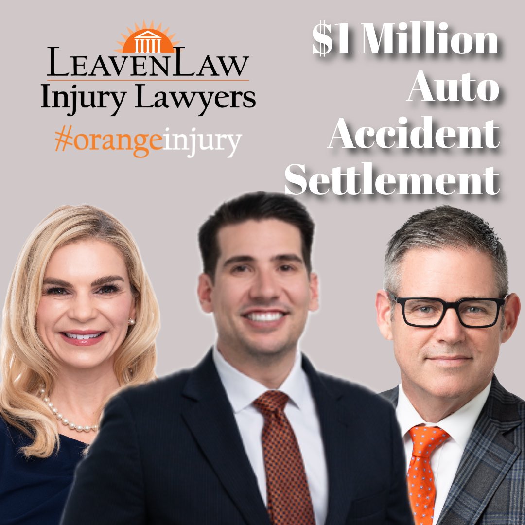 Prepared to take the case to trial, LeavenLaw Injury Lawyers maximize recovery while avoiding unnecessary risk. Another satisfied client!  #orangeinjury