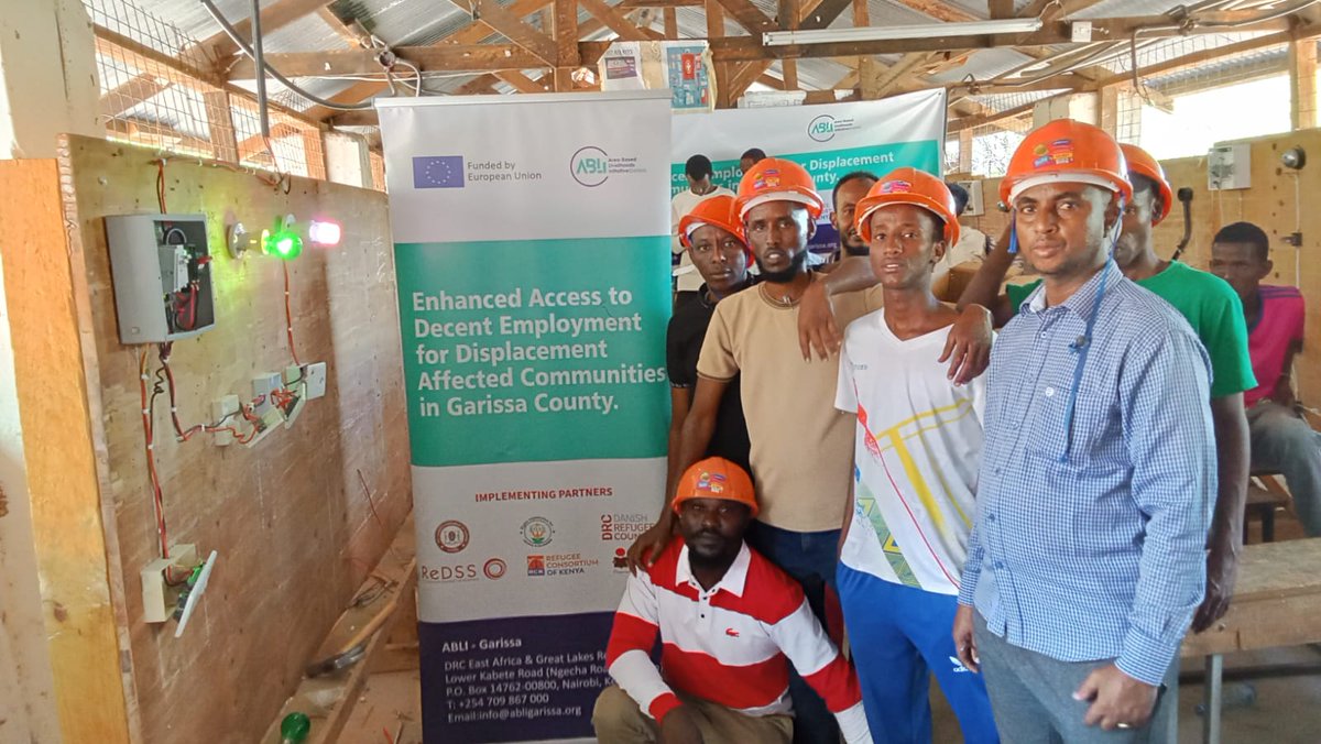 RightsOrganiza1's tweet photo. Ongoing electrical classes at Dadaab TVET Vocational Training under the ABLI-G II project! Empowering participants with essential skills for a sustainable future in the energy sector. #SkillsDevelopment #VocationalTraining #ABLIGII #Empowerment @drckenya @ABLI_Garissa https://t.co/moTflIuEtd