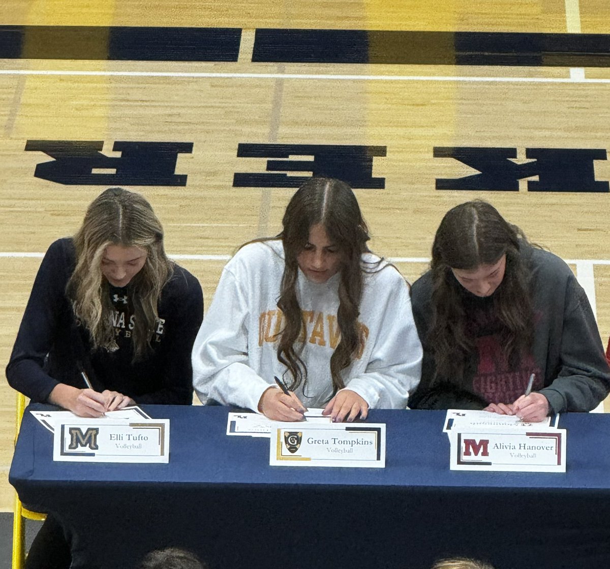 lakervb's tweet photo. Congratulations to Greta, Elli and Alivia who signed their NLI along with 35 other Lakers today. We wish you all the best as you continue your volleyball careers. #PL4L https://t.co/8ndcDzpWPj
