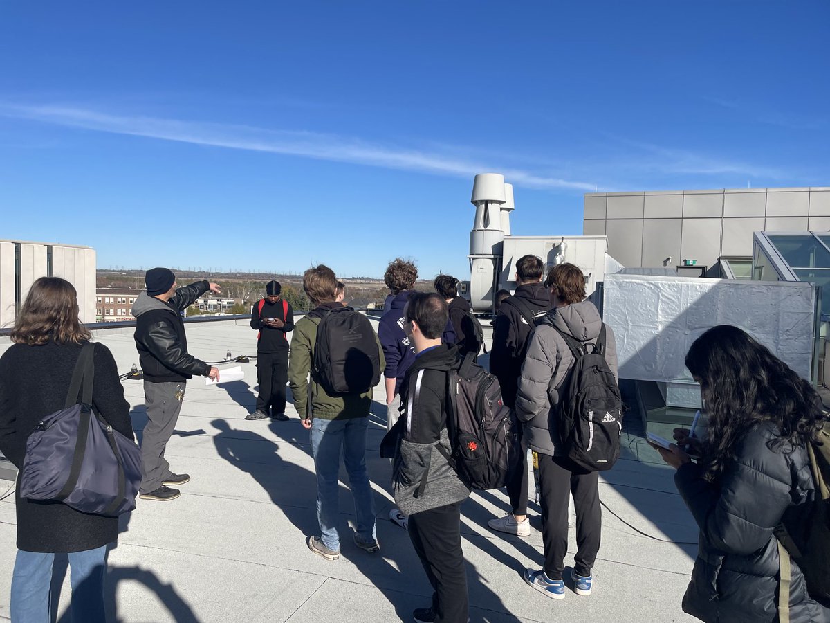 Ontario Tech Energy Eng tour of Canada’s largest (combined) geothermal facility, and rooftop heat exchangers.