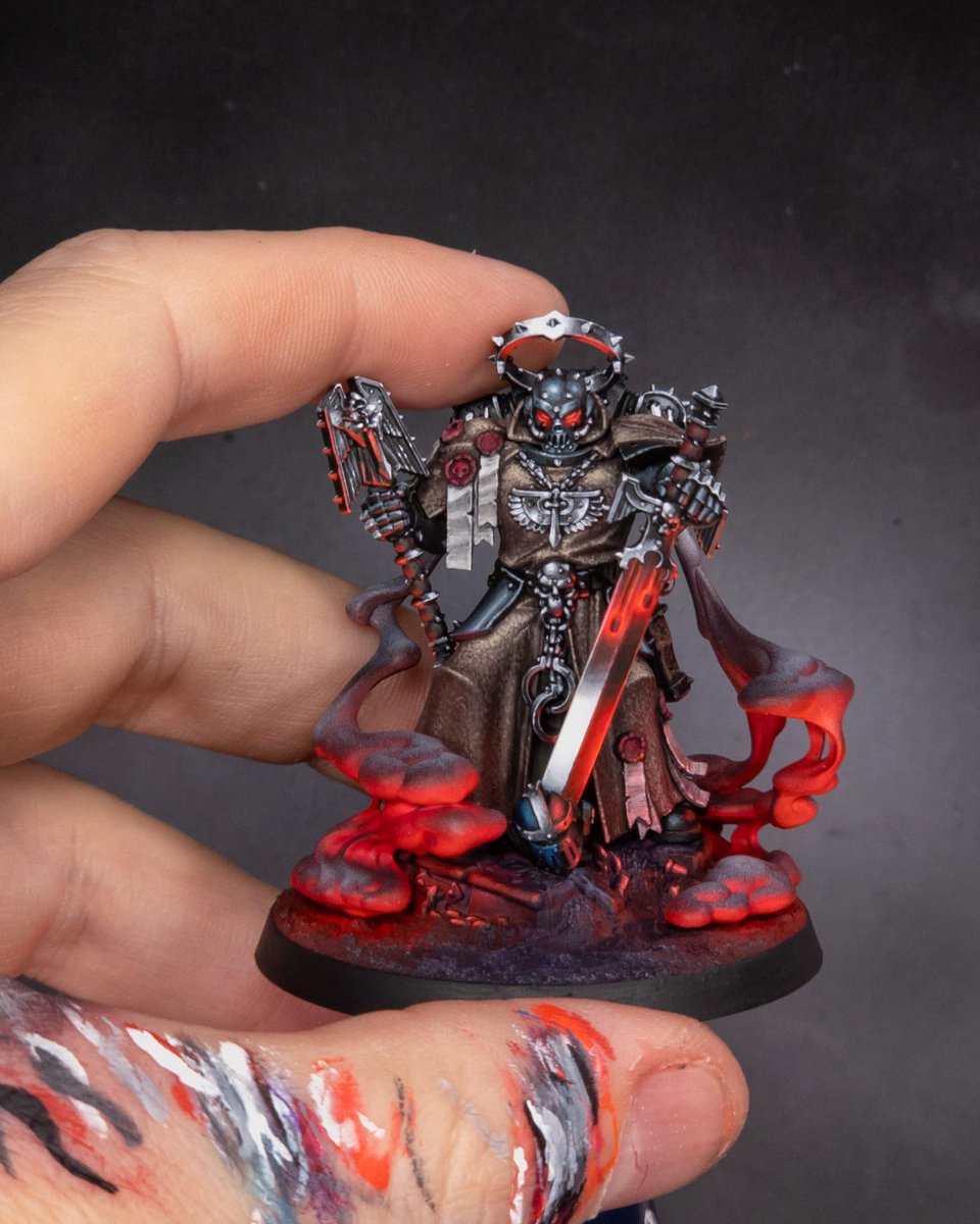 theminiaturista's tweet image. Asmodai The Master of the Repetance is "done".  It was a little experiment trying to modulate the light intensity against the different surfaces. Hope u like this version.
I will do the guide as soon as possible.
#warhammer #warhammer40k #warhammercommunity #paintingwarhammer