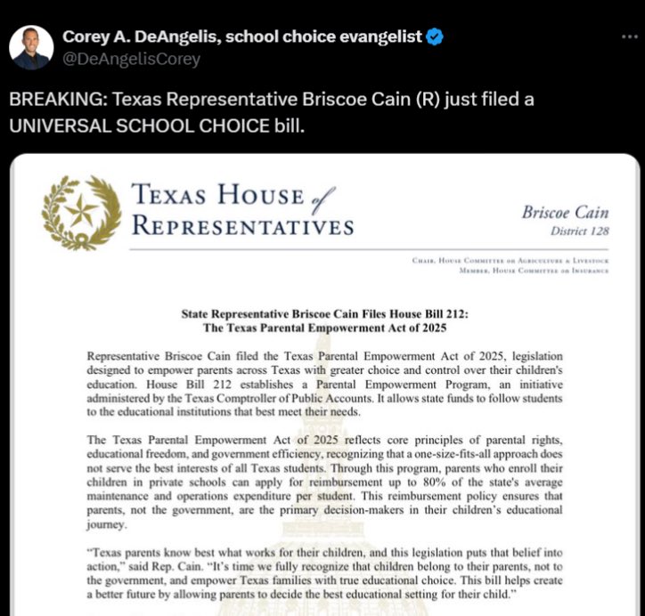 Woodyboy2020's tweet image. School Choice should mean parental freedom, not government limits! Parents do not get their freedom through legislation. That is an inalienable right from God. Did Corey help you write that #UniversalSchoolChoice bill? 
#RealChoice #ParentalRightsInEducation

We will be exposing