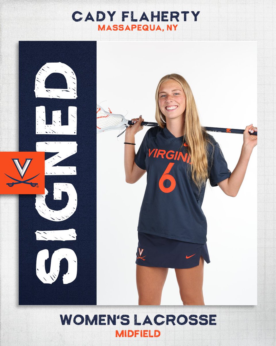 UVAWomensLax's tweet photo. ✍️ 𝒮𝒾𝑔𝓃𝑒𝒹
Everyone help us welcome Cady Flaherty from Sacred Heart Academy in Massapequa, New York  #NewHoos #SigningDay #GoHoos https://t.co/OAWMycz1pD