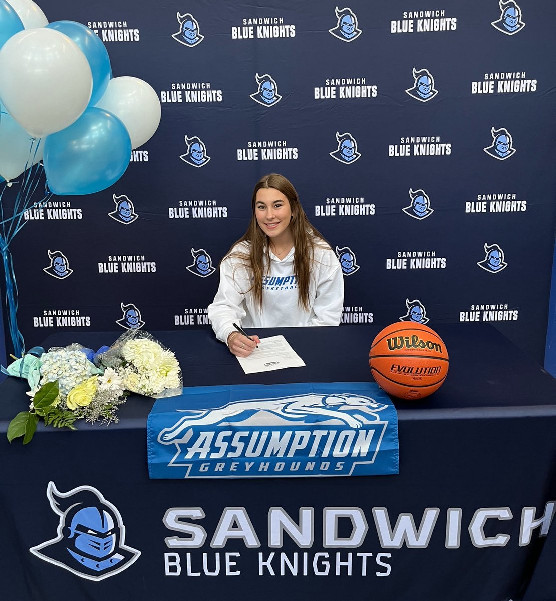 Congratulations to Maddie Lawrence on signing with Assumption University to continue her academic and athletic 🏀career #BKP