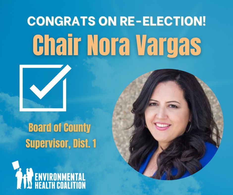 Congratulations to Chair @supnoravargas! District 1 voters have chosen an environmental justice champion to represent their county. A true trailblazer, she is the first Latina elected to the San Diego County Board of Supervisors.

#CityHeights #SocialJustice #Election2024