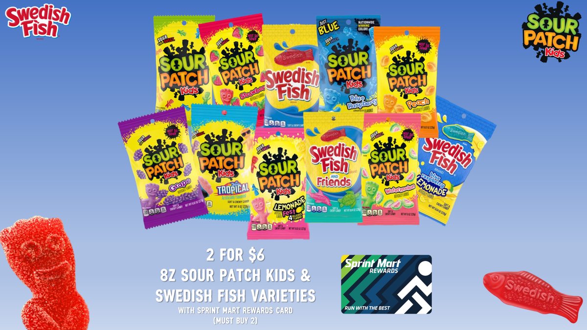 When is the last time you had a Sour Patch or Swedish Fish?  It might be time to grab some 😍
