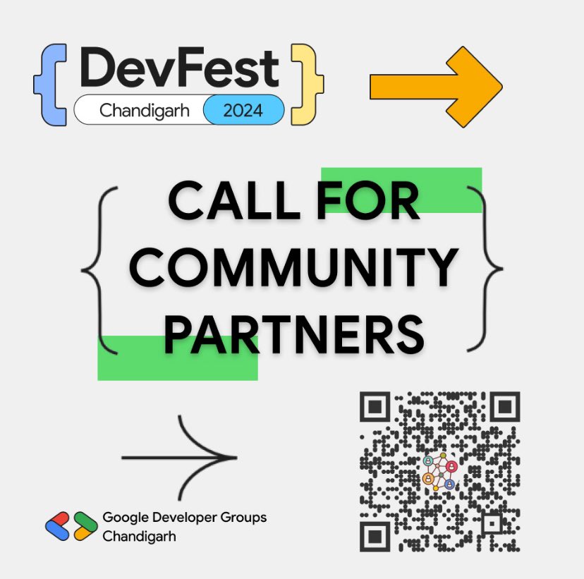 gdgchandigarh's tweet image. 🌟 Exciting News! 🌟 Call for Community Partners for DevFest Chandigarh 2024 is now OPEN! 🚀✨

Interested? Apply now and be a part of this incredible journey! 🌐🤝

forms.gle/NhRo8E7HKpuwBz… 📅👇

#devfestchandigarh #devfest24 #gdgchandigarh #wtmchandigarh