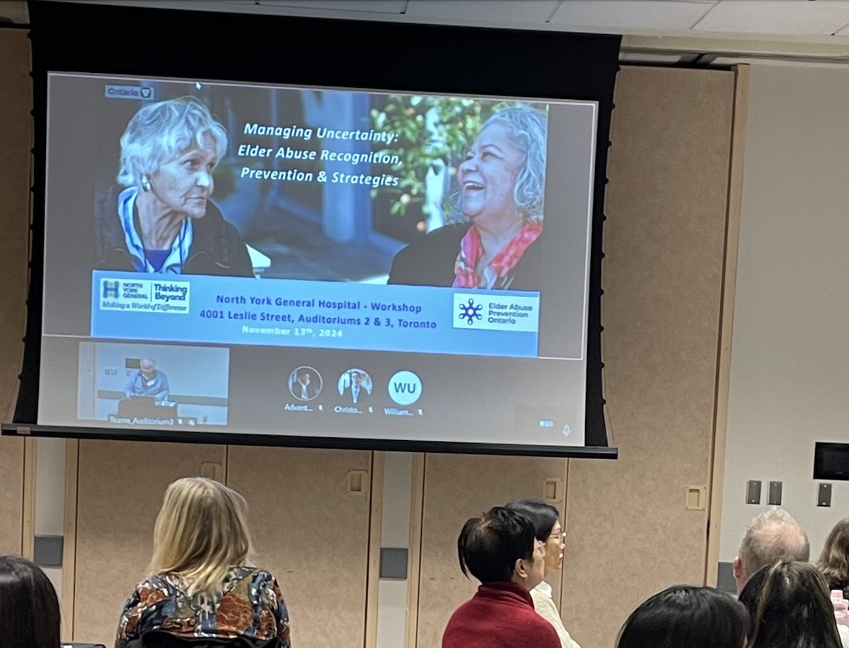 Elder Abuse Prevention Ontario (@eapreventionon) on Twitter photo 🎤 Marta Hajek, CEO of <a href="/EAPreventionON/">Elder Abuse Prevention Ontario</a> EAPO, is speaking today at North York General Hospital <a href="/NYGH_News/">North York General</a> on "Managing Uncertainty: Elder Abuse Recognition, Prevention, and Strategies"
#ElderAbuseAwareness 🎤 Marta Hajek, CEO of <a href="/EAPreventionON/">Elder Abuse Prevention Ontario</a> EAPO, is speaking today at North York General Hospital <a href="/NYGH_News/">North York General</a> on "Managing Uncertainty: Elder Abuse Recognition, Prevention, and Strategies"
#ElderAbuseAwareness