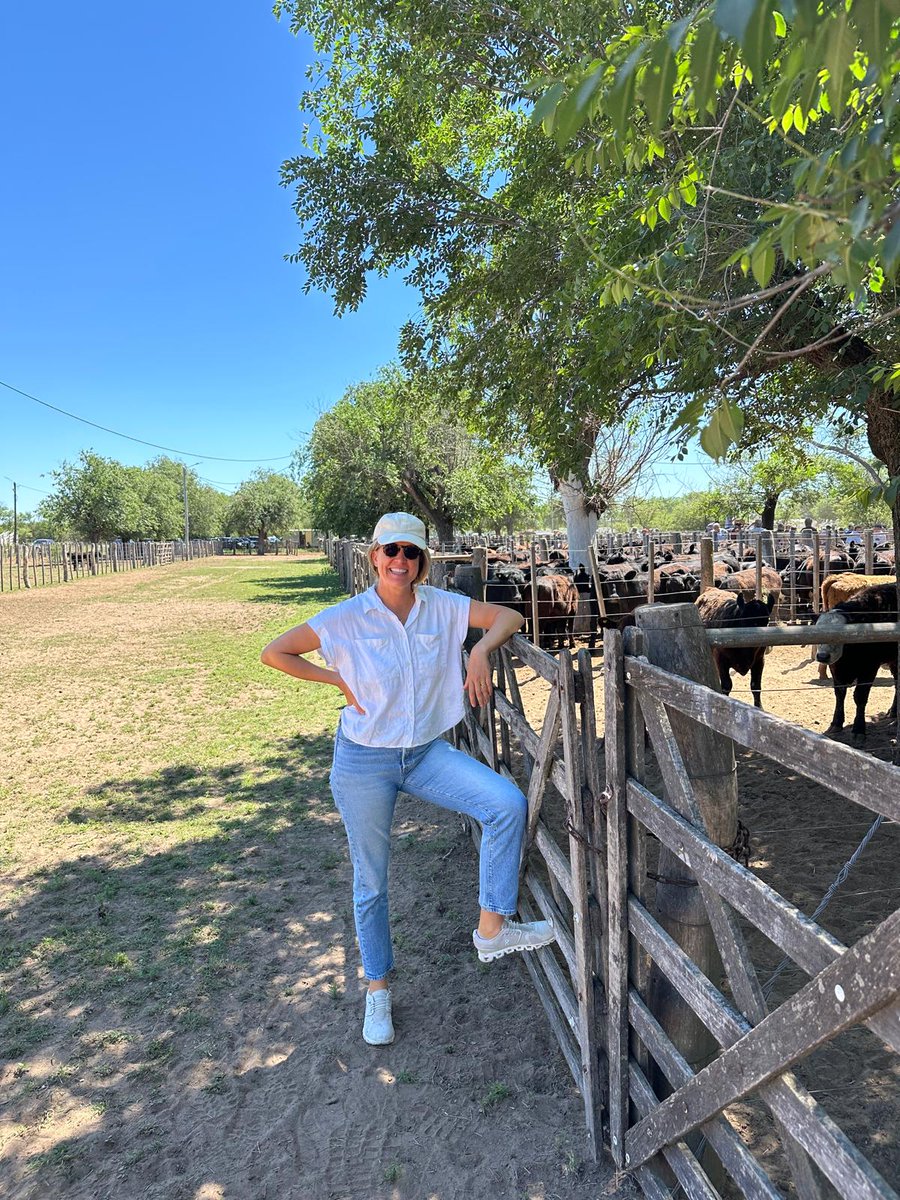 La antropologa Rachel Cypher en accion durante un remate en Luan Toro, La Pampa.