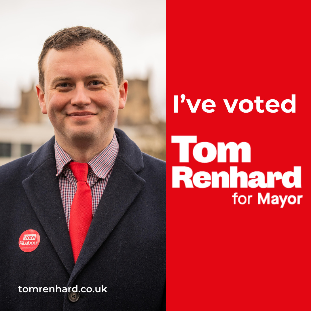 If, like me, you're a Labour member in WECA with a very busy couple of weeks and not quite gotten around to it, you have one week to go for voting! (Weds 20th, 12:00)

I'm supporting Tom because I think he's the right person, with the right values, and the candidate who can win.