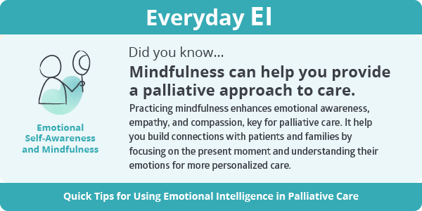 CdnHomeCare's tweet image. Emotional Intelligence and Palliative Care - 💡 

EI TIP #2: Use mindfulness to create stronger connections in with patients and their families —be present, empathetic, and focused on each moment.

cdnhomecare.ca/eicompass/

#MindfulCare #PalliativeCareTips #EmotinalIntelligence