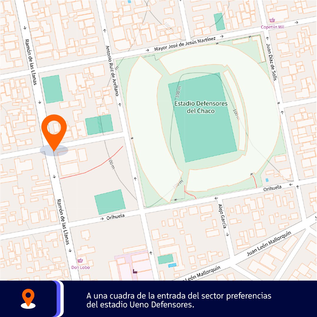 muv (@app_muv) on Twitter photo ¡Acá nos encontrás!💪🏼✨
Espera tu viaje en nuestra parada a una cuadra de la entrada del sector preferencias Estadio Ueno Defensores del Chaco. ¡Acá nos encontrás!💪🏼✨
Espera tu viaje en nuestra parada a una cuadra de la entrada del sector preferencias Estadio Ueno Defensores del Chaco.