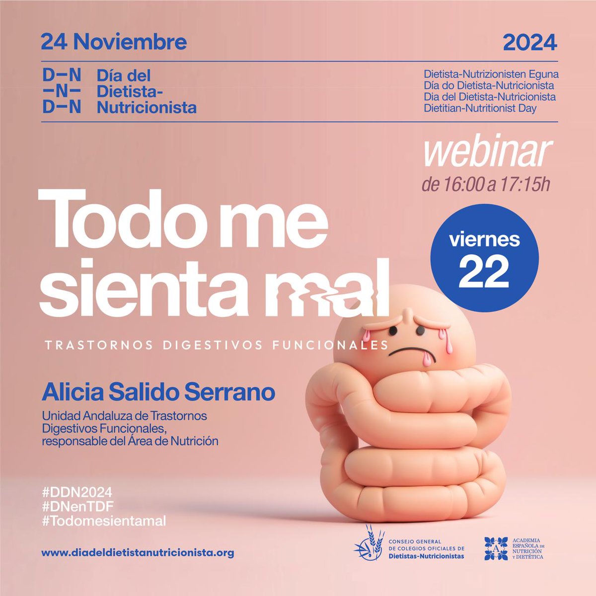 Consejo General Colegios Oficiales D-N (@cgcodn_oficial) on Twitter photo Apúntate al webinar gratuito que el @cgcodn_oficial ha preparado el 22 de noviembre sobre Trastornos Digestivos Funcionales, de la mano de la d-n <a href="/SalidoAlicia/">Alicia Salido</a>, responsable del área de Nutrición de la Unidad Andaluza de TDF. bit.ly/3CcmeKR #TodoMeSientaMal #DNenTDF Apúntate al webinar gratuito que el @cgcodn_oficial ha preparado el 22 de noviembre sobre Trastornos Digestivos Funcionales, de la mano de la d-n <a href="/SalidoAlicia/">Alicia Salido</a>, responsable del área de Nutrición de la Unidad Andaluza de TDF. bit.ly/3CcmeKR #TodoMeSientaMal #DNenTDF