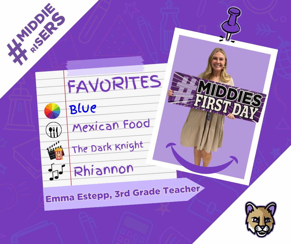 MiddletownOH's tweet photo. 🌟 Our #MiddieRisers are ready to rise to the challenge to make a difference in the lives of our students.
👋 Say hi to Emma Estepp, a third grade teacher at @Creekvw_Tweets. #MiddieRising https://t.co/3txBhkeYCn