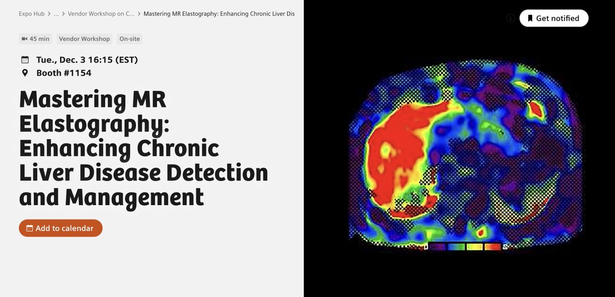 Looking forward to this session at #RSNA24 Mastering MR Elastography: Enhancing Chronic Liver Disease Detection and Management featuring <a href="/pepin_kay/">Kay Pepin</a> and <a href="/MRElastography/">Sudhakar Venkatesh MD (ಸುಧಾಕರ್ ವೆಂಕಟೆೇಶ್)</a> 

events.siemens-healthineers.com/sessions/vendo…