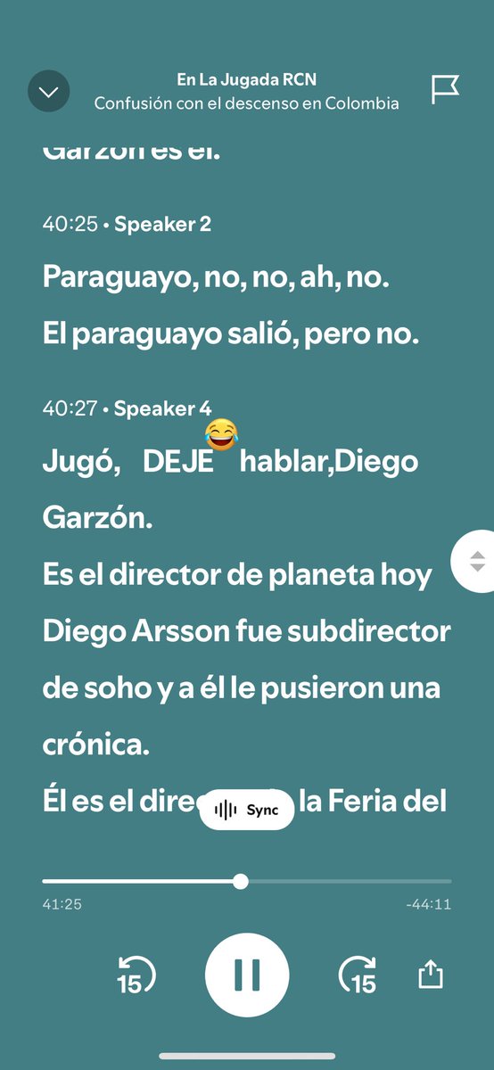 avmimp's tweet photo. HERMOSO momento ayer en el podcast de @EnLaJugadaRCN cuando @udsnoexisten le dice a @CasaleSports : “DEJE hablar” (spoty no lo transcribió bien, así q aquí está la versión correcta). 
@ElRueda94 https://t.co/zPvYahvE6b
