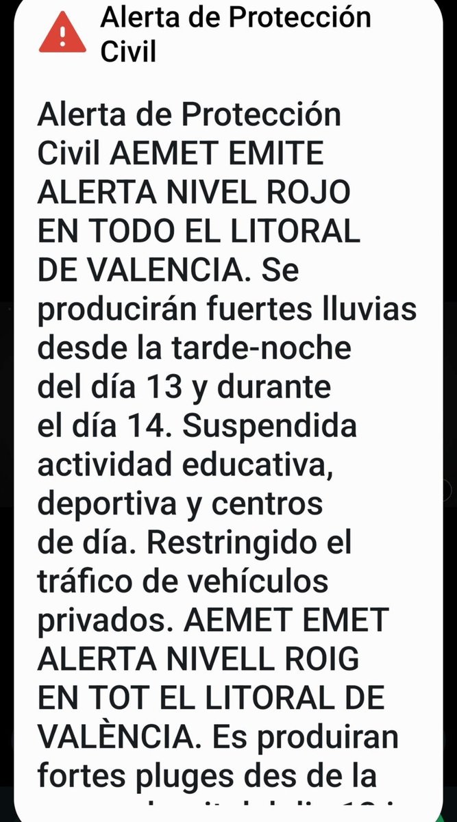 Ha vuelto a salir la alerta, todos a vuestras putas casas gente.
