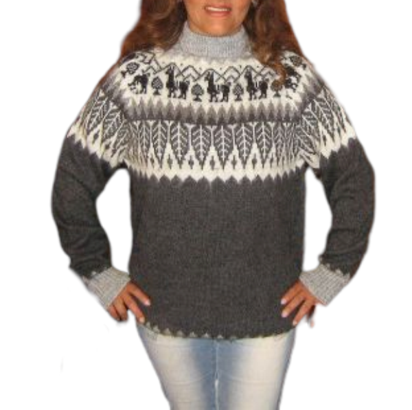 Grauer Rollkragen #Pullover, Norweger Stil aus #Alpakawolle.😍 Feinste Alpakawolle gibt dir ein wohlig warmes und kuschlig weiches Tragegefühl. 
#Fairtrade Produkt aus #Peru. 👌
perushop24.com/grauer-rollkra…