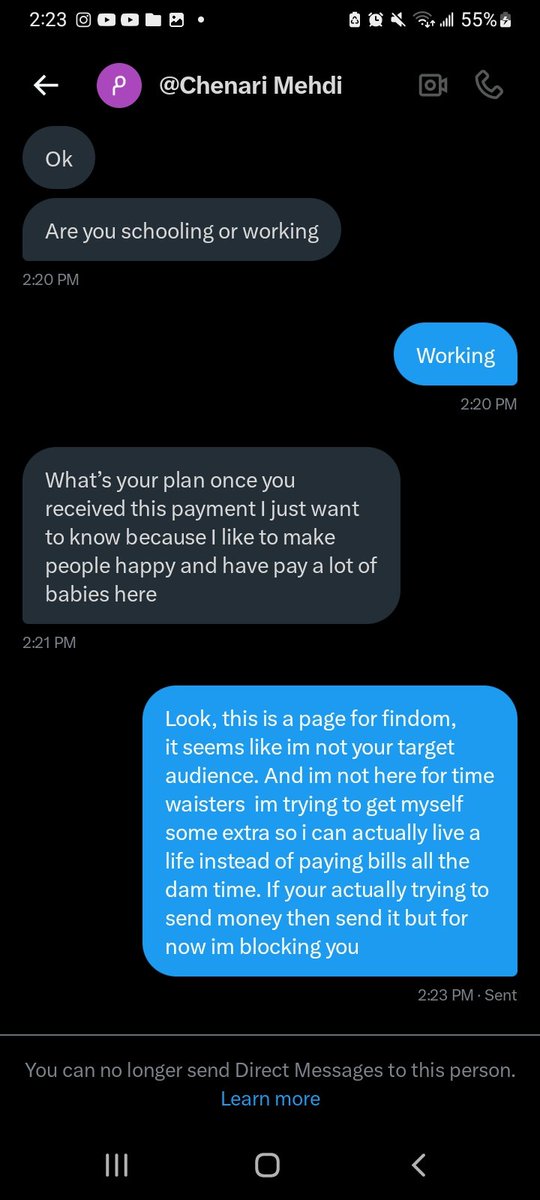kitt3nmama's tweet photo. @dojasleftnipple We got another time waister girlies, this one just spams the same message to people as posts and waisted my time when they actually dmmed me asking to verify my pay methods
@ChenariMehdi73 https://t.co/eCZa7WCeQc