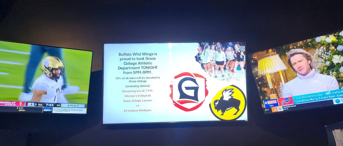 Grace Athletics (@gracelancers) on Twitter photo Thanks to Warsaw <a href="/BWWings/">Buffalo Wild Wings</a> for hosting a watch party for the <a href="/GCVB_Lancers/">Grace Volleyball</a> match tonight!
BWW Night (dine-in or takeout) from 5-9pm tonight! Thanks to Warsaw <a href="/BWWings/">Buffalo Wild Wings</a> for hosting a watch party for the <a href="/GCVB_Lancers/">Grace Volleyball</a> match tonight!
BWW Night (dine-in or takeout) from 5-9pm tonight!