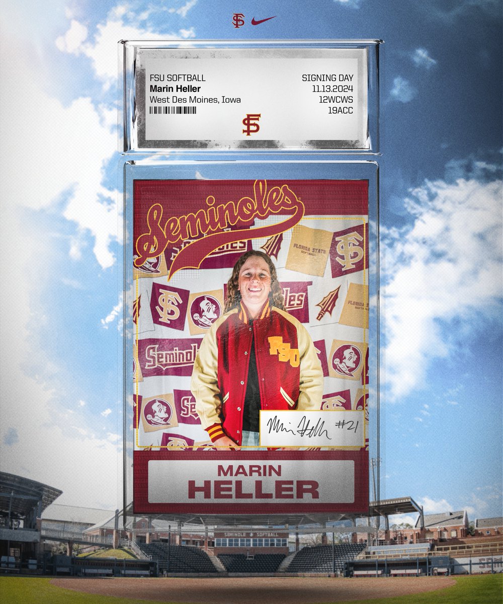 FSU_Softball's tweet image. Signed right on the dotted line✍️

Excited to welcome one of the top players in Iowa to Tallahassee in Marin Heller🍢

#NSD2024