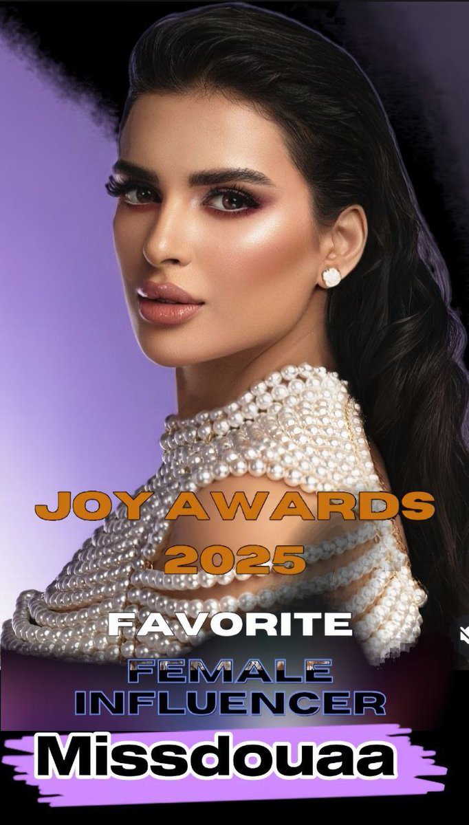Salah_eddh's tweet photo. @Turki_alalshikh يسعدنا ترشيح المميزة والمتألقة ميس دعاء في مسابقة JOY AWARDS في فئة أفضل مؤثرة لأنها تستحق الفوز بجدارة و استحقاق بمحتواها المميز و الايجابي https://t.co/cjPXSjY0dU
