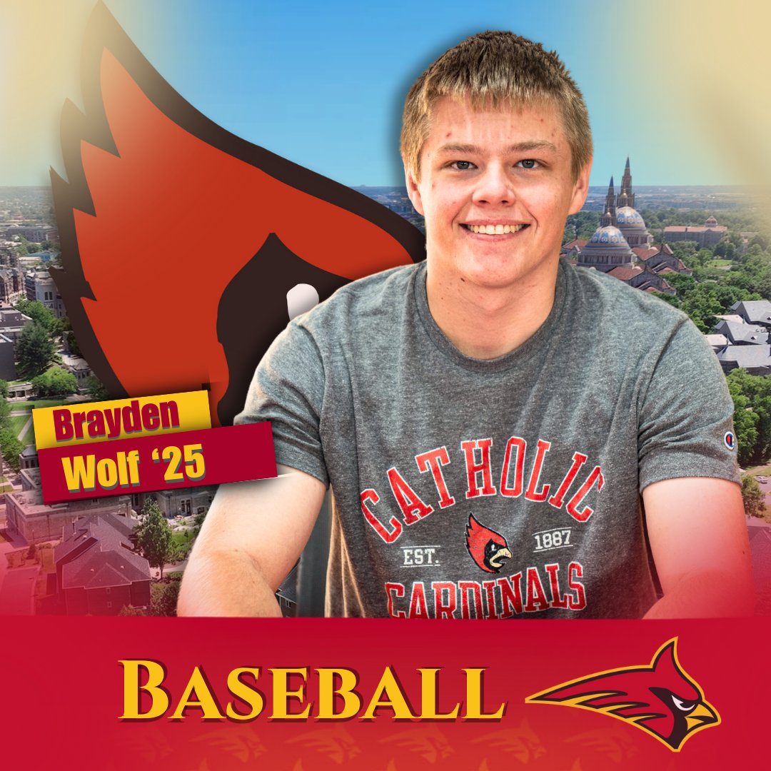 Congrats Brayden Wolf `25 on your commitment to @catholicu_bsb #cardball