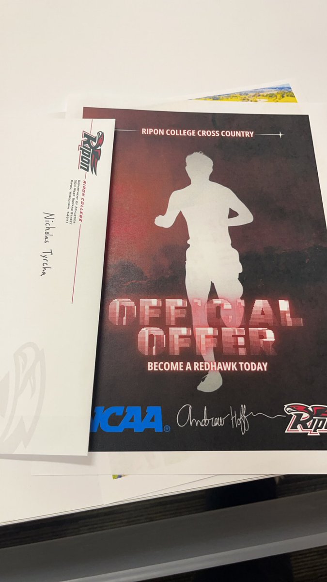 nicktyrcha's tweet photo. After an amazing visit with @RiponTrackXC over the past weekend seeing what the team and school is truly about.  I am blessed to say that I have received my first official offer. Thank you to Coach Hoffman for this opportunity like no other. 

#AGTG 🙏🙏 https://t.co/Gn9uvGEecy