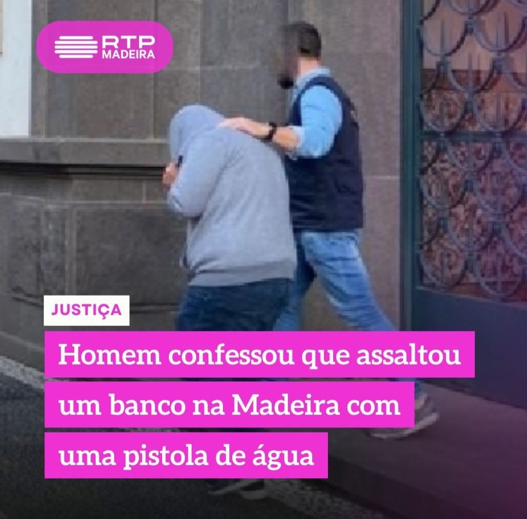 TugaTubePT's tweet photo. Assaltou 215 mil euros com pistola de água na Madeira 😭 https://t.co/LuqD65WKFh