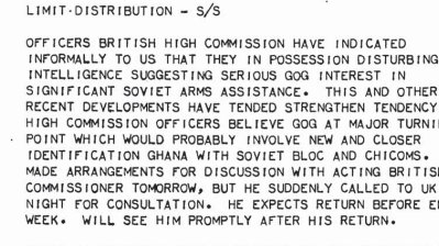 RoryCormac's tweet image. i will never not find it weird that we have to go to US archives to get material on British history.
details of British intell assessments on Ghana:
national archives?
nope - classified
US - yep!