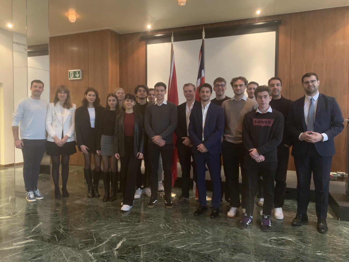 A special thank you to Natalie Thomas, Head of the Swiss Business Hub UK and Jérémy Donath <a href="/SwissEmbassyUK/">Swiss Embassy UK</a>  for the warm welcome and inspiring insights shared with 15 students from Associazione Economisti Ticinesi a Zurigo - AETZ today.

#TicinesiInLondon
<a href="/SwissCommunity/">SwissCommunity.org</a>