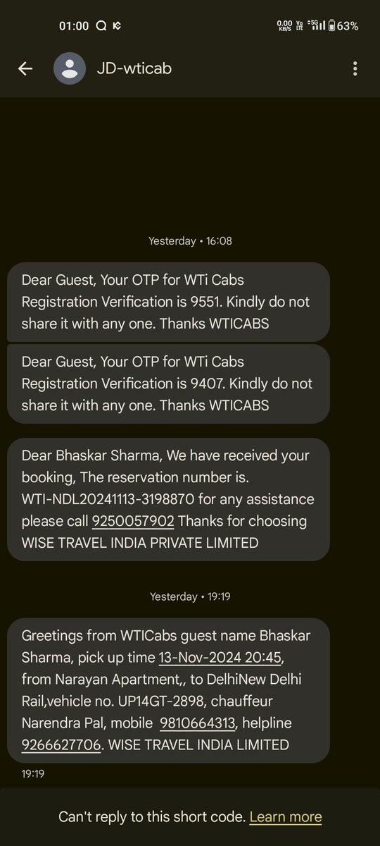 sharmabhaskar9's tweet photo. @wticabs WTI cabs is a fraud company, they took money in advance booking, but their driver didn't arrive on time. They irritated by by not providing helpline assistance.Helpline team assured many times but was unable to provide driver.Driver never picked the phone. #cab #Driver https://t.co/dOSOetuFSy