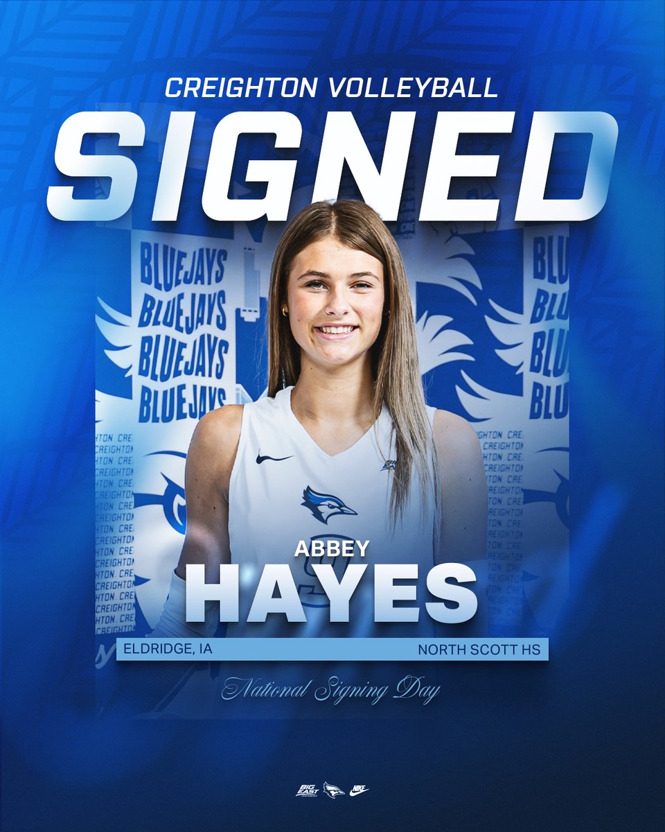 Creighton Volleyball (@creightonvb) on Twitter photo Abbey Hayes is a Creighton Bluejay!
📰 gocreighton.com/news/2024/11/1…
#GoJays x <a href="/AbbeyHayes02/">Abbey Hayes</a> Abbey Hayes is a Creighton Bluejay!
📰 gocreighton.com/news/2024/11/1…
#GoJays x <a href="/AbbeyHayes02/">Abbey Hayes</a>