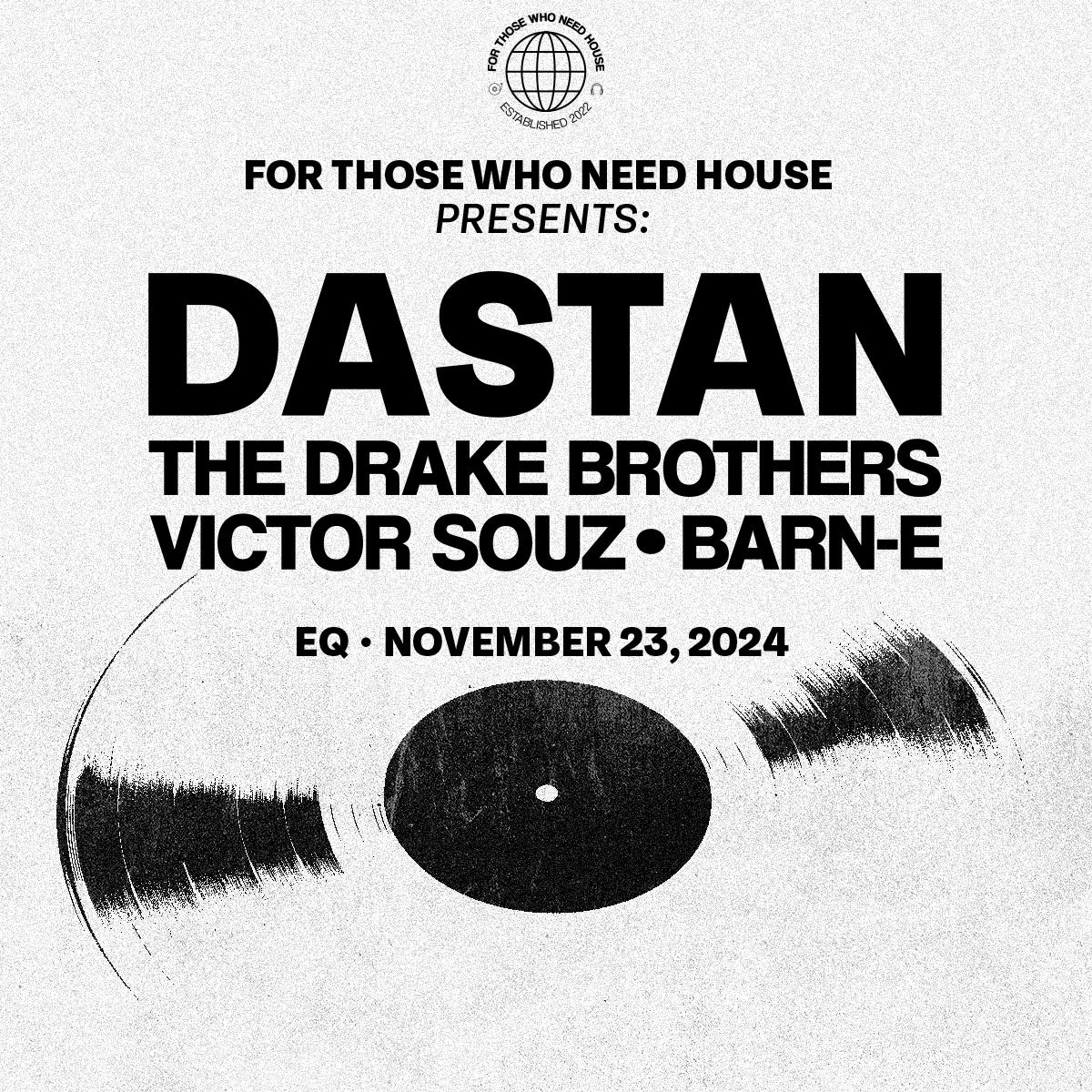 FTWNeedHouse's tweet photo. San Diego, we are honored to take over one of the city’s few powerhouse venues, EQ, on November 23, 2024. 

Music by Dastan, The Drake Brothers, Victor Souz, &amp; Barn-E.

We will see you on the dance floor. 🛸🪽🖤

Tickets➡️ https://t.co/8o5lYMO45l https://t.co/J6am0CeLw1