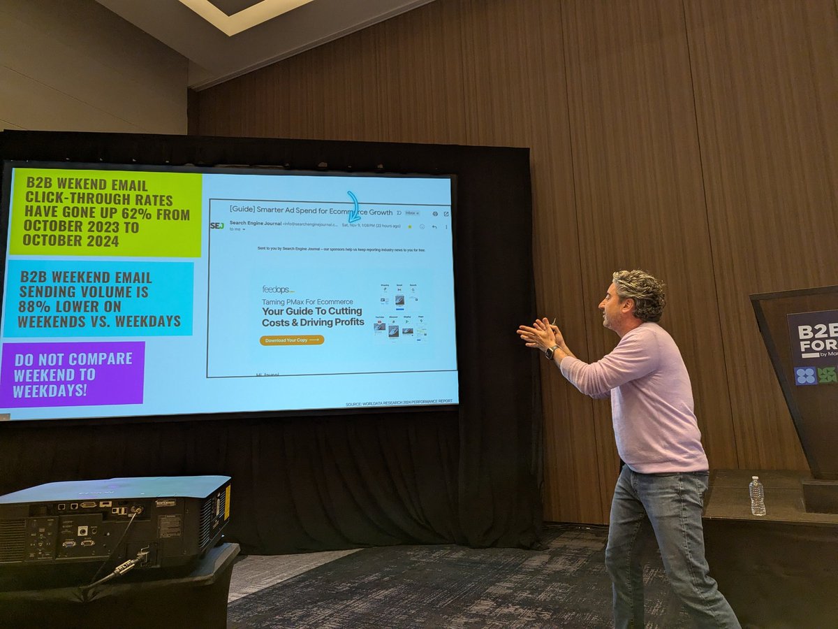 shashib's tweet photo. Always a pleasure to listen to @worldata . Had the honor of introducing him at @MarketingProfs #mpb2b https://t.co/NbOBD8hHef