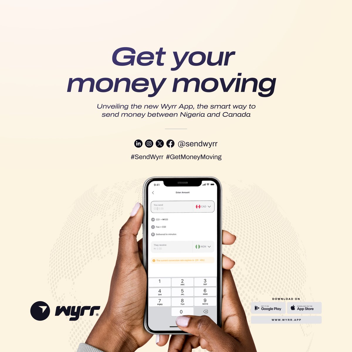 Keep your money moving and your goals in motion with Wyrr! 💸✨ 

wyrr.app/download