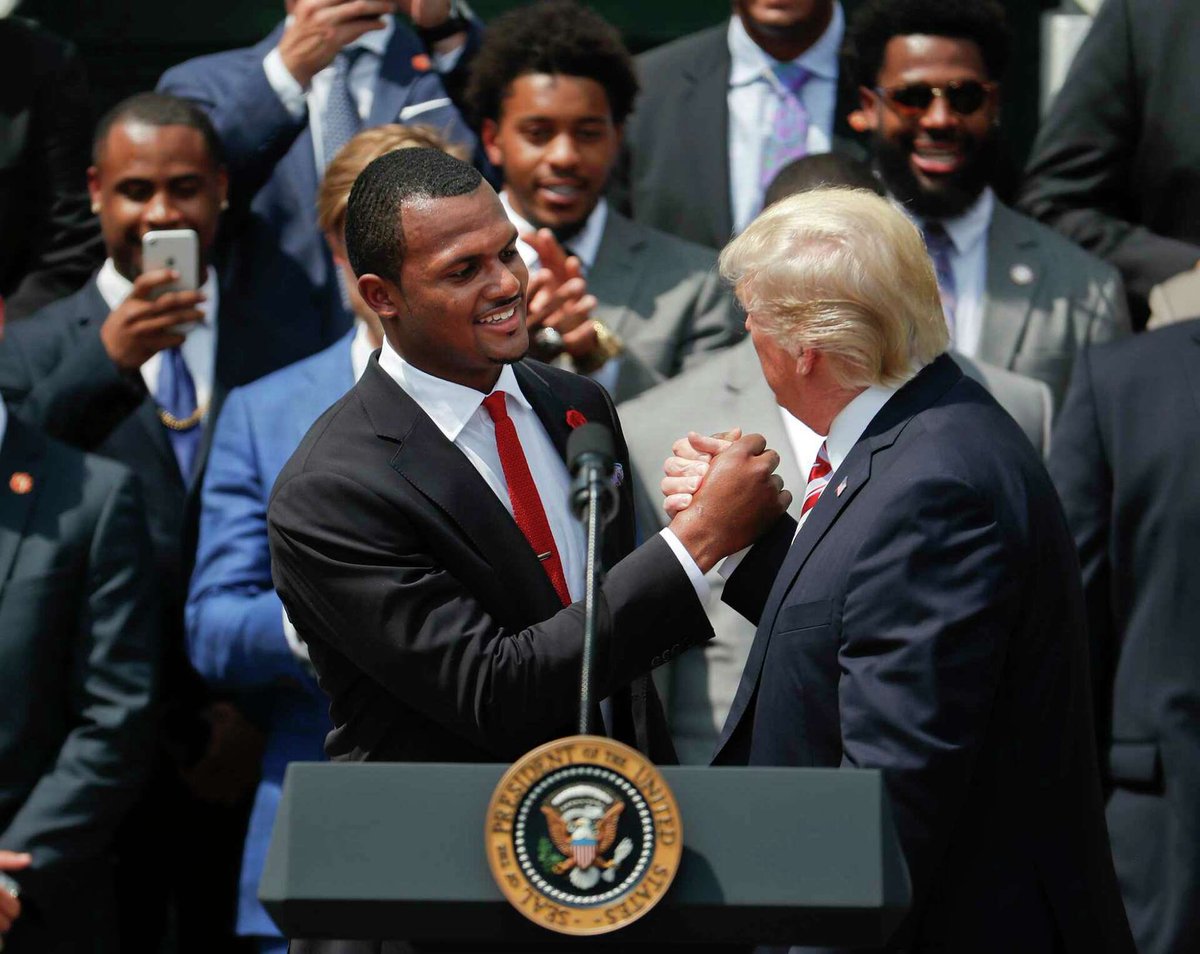 NFLGrandheer's tweet image. BREAKING: Donald Trump has appointed Deshaun Watson as the new head of the Department of Domestic Relations