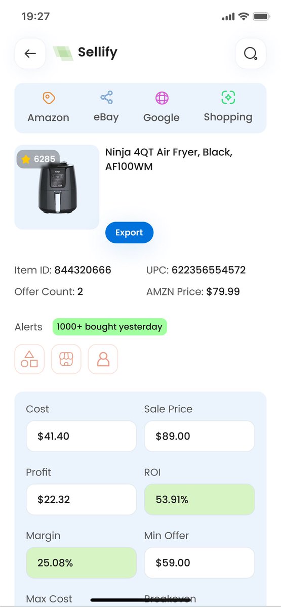 SellifyTeam's tweet photo. Mobile app is on the way ๐๐
Hereโs a small preview
#walmartseller #walmartmarketplace #wfs #sellify https://t.co/Dn9ApDN5H9