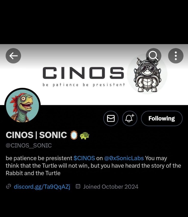 CINOS__SONIC's tweet photo. @0xSonicLabs $CINOS was born
You have a new opponent

@TinHat_Cat 
@Thesonicgoat 
@LudwigOnSonic 
@GOGGLES_SONIC 
@fDOG_FTM https://t.co/6PmDQHOjN3