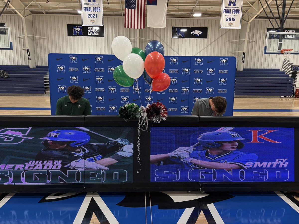Congrats to <a href="/CySmith2025/">CySmith</a> (King University) and <a href="/Julian14Mercado/">Julian “JuJu” Mercado</a> (Stetson) for signing their National Letters of Intent today!