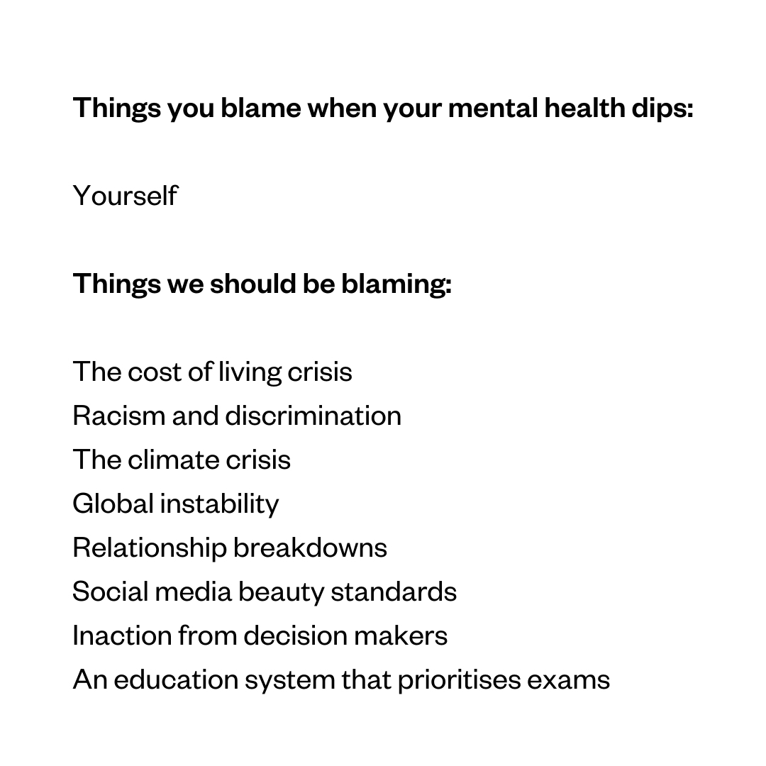 YoungMindsUK's tweet photo. Struggling with mental health? It’s not your fault. Life’s pressures add up, and it’s okay to need support. Reach out, talk to someone you trust, and remember: things can get better https://t.co/iq0CCJb4Eu