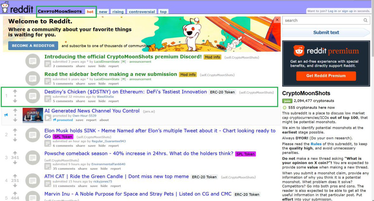 $DSTNY TRENDING ON REDDIT CMS 

Destiny’s Chicken Post: 
reddit.com/r/CryptoMoonSh…

Destiny’s Trend Status
old.reddit.com/r/CryptoMoonSh…