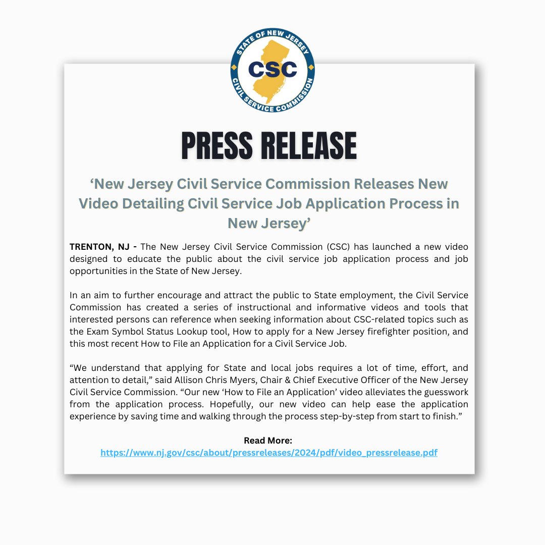 New Jersey Civil Service Commission tweet media
