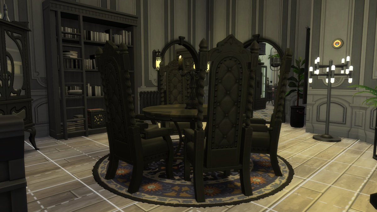 LovelyyMess's tweet photo. More shots of my newly renovated 'Goth House' 
(Ophelia Villa)  Uploading tomorrow. Gallery ID: SimmerKhali
#thesims4 #lifeanddeath #ts4 #sims4builds https://t.co/NLm55J1Fid