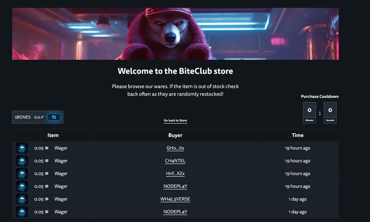 Free Sol Wagers every day!

Check out the store for Sol wagers up to 1 SOL!

play.biteclub.io/store

#SOL #Solana