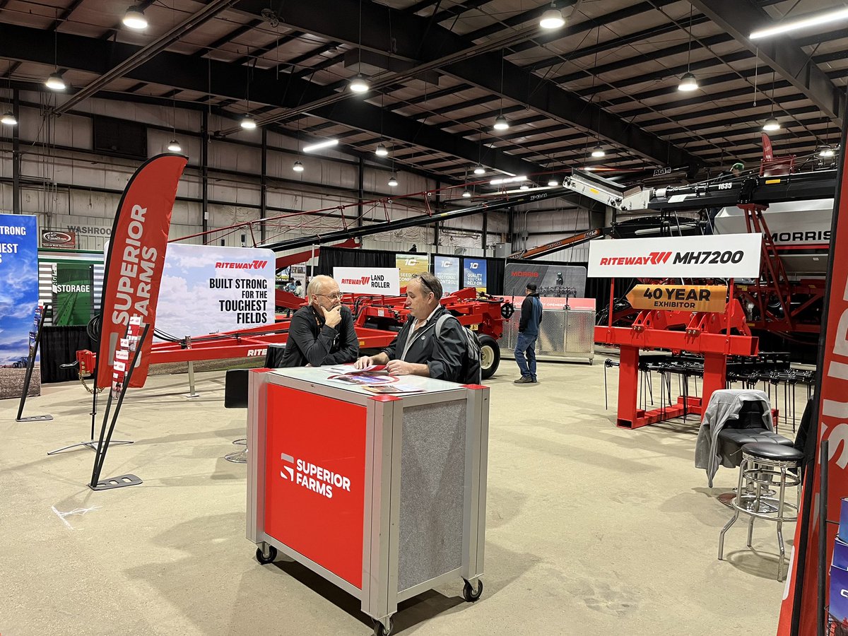 RiteWayMfgCo's tweet photo. Day 1 of @agritradetoday is off to a great start!
Who’s attending the show this week? Be sure to swing by our booth for a chat. See you soon!👋
#AgriTrade #AlbertaAg #RedDeerAB https://t.co/v7zW5LjZrC